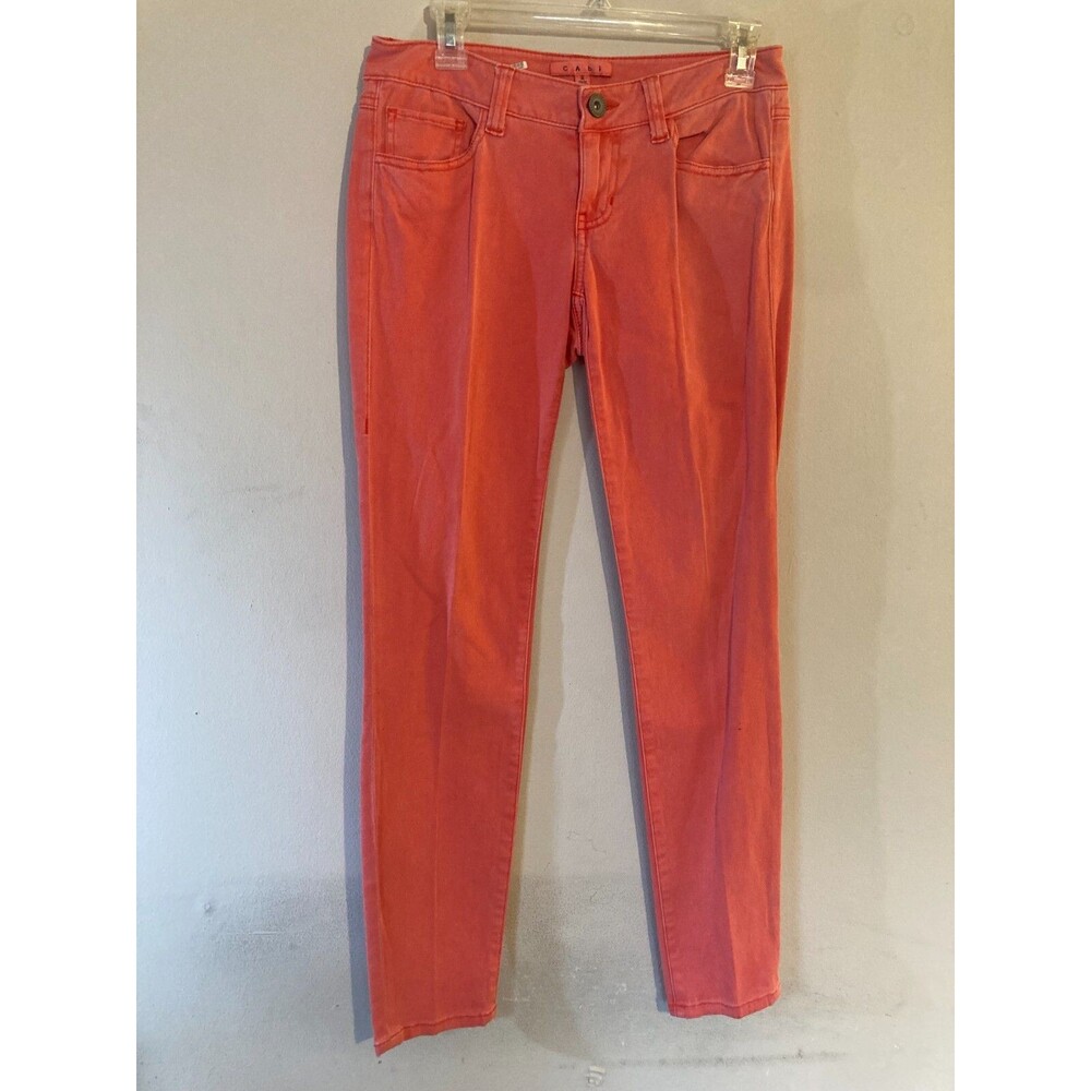 Cabi Womens Skinny Stretch Salmon Pink Peach Jeans - Size 2